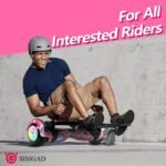 SISIGAD Scooter Seat Attachment, 6.5'' Self Balancing Scooters Go Kart with Bluetooth and LED Lights,Kids Boys Girls Adults - Image 6