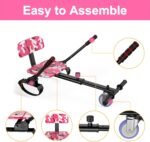 SISIGAD Scooter Seat Attachment, 6.5'' Self Balancing Scooters Go Kart with Bluetooth and LED Lights,Kids Boys Girls Adults - Image 7