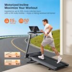 Foldable Treadmill with Auto Incline - Vitalwalk Commercial 48"x18" Wide Running Belt, 20% / 15% Incline, 10MPH, 3.5HP Brushless, Walking Pad Treadmill for Home, Auto Folding, No Installation, 350LBS - Image 5