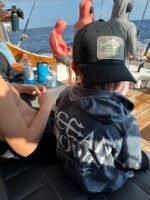 Ocean Grown Gear Fishing Hook Leather Patch Trucker Hat - Premium Fishing Hat for Men, Durable Leather Patch Hat, Stylish Fishing Apparel Accessory, Comfortable Fit, Snapback Closure Black - Image 3