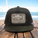 Ocean Grown Gear Fishing Hook Leather Patch Trucker Hat - Premium Fishing Hat for Men, Durable Leather Patch Hat, Stylish Fishing Apparel Accessory, Comfortable Fit, Snapback Closure Black - Image 4
