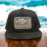 Ocean Grown Gear Fishing Hook Leather Patch Trucker Hat - Premium Fishing Hat for Men, Durable Leather Patch Hat, Stylish Fishing Apparel Accessory, Comfortable Fit, Snapback Closure Black - Image 6