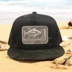 Ocean Grown Gear Fishing Hook Leather Patch Trucker Hat - Premium Fishing Hat for Men, Durable Leather Patch Hat, Stylish Fishing Apparel Accessory, Comfortable Fit, Snapback Closure Black - Image 7