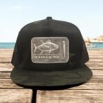 Ocean Grown Gear Fishing Hook Leather Patch Trucker Hat - Premium Fishing Hat for Men, Durable Leather Patch Hat, Stylish Fishing Apparel Accessory, Comfortable Fit, Snapback Closure Black - Image 8