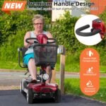 15/30 Miles 4 Wheels Mobility Scooter for Seniors/Adults Up to 300LBS,350W Electric Wheelchair Detachable Battery,Dual Baskets,Rotating Seat,USB Charging Red 15AH - Image 8