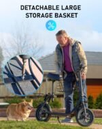 Gyroshoes Electric Scooter with Seat for Adults & Teens, 550W Powerful Motor, 20-Mile Range, Speed up to 18.6MPH, Ample Storage for Pets & Cargo, Electrically-Powered Motor Scooters - Image 3