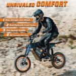Windone RM7 Electric Dirt Bike for Teens Adults Age 13+, 2200W Peak Ebike, 48V 22.5Ah Up to 37MPH & 45-Mile Electric Motorcycle, 14"/12" Off-Road Tire E-Bike, Dual Hydraulic Brakes, Full Suspension - Image 5