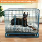 KISYYO Orthopedic Dog Beds for Large Dogs Fixable Deluxe Cozy Dog Kennel Beds for Crates Washable Pet Sofa, Grey (XL) - Image 5