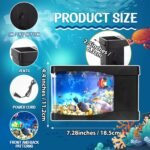 2 Sets Artificial Fish Tank Virtual Ocean Toy in Motion Lamp, Mini Office Desk Aquarium with 6 Moving Swimming Fish 6 Decorative Lamp LED Lights, Mini Tropical Aquarium - Image 3