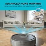 Shark AI Robot Vacuum, Smart Mapping|Scheduling|Pet Hair Pick Up|Logical Navigation, Black/Silver (RV2001), Carpet - Image 7