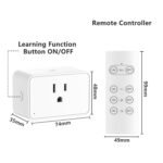 G-Homa Wireless Electrical Outlets with Remote Control, 1875W/15A, 100FT Range, ETL Listed - 3 Sockets + 1 Remote - Image 4