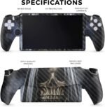 Carbon Fiber Gaming Skin Compatible with PS5 Portal Remote Player - Reaper Skull - Premium 3M Vinyl Protective Wrap Decal Cover - Easy to Apply | Crafted in The USA by MightySkins - Image 3