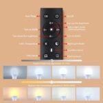 A19 LED Light Bulbs with Remote Control, 800LM 9W, 60W Equivalent LED Bulbs,Stepless Dimmable 3000K-6000K,E26 Base,CRI 80+,2.4GHz,25000+ Hours Lifespan,Light Bulb for Home Decor,1Bulb&1Remote - Image 4