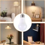 A19 LED Light Bulbs with Remote Control, 800LM 9W, 60W Equivalent LED Bulbs,Stepless Dimmable 3000K-6000K,E26 Base,CRI 80+,2.4GHz,25000+ Hours Lifespan,Light Bulb for Home Decor,1Bulb&1Remote - Image 6
