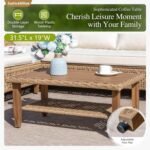 Sophia & William Outdoor Rattan Sofa Set with Thick Cushions & Coffee Table – Weather-Resistant Patio, Garden & Deck Furniture (Beige) - Image 7