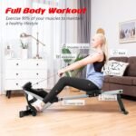 Goplus Folding Rowing Machine,Magnetic Rower with Adjustable Resistance and LCD Display, Exercise Cardio Fitness Equipment for Home Use - Image 3