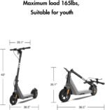 OKAI Zippy Electric Scooter for Teens and Kids Ages 8-16, UL Certified, 3-15 MPH & MAX 15.5 Miles Range, 8 inch Solid Tires, 165 MAX Load, Lightweight Folding Kick E Scooter for Boys and Girls - Image 7