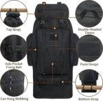 70L/100L Hiking Backpack with USB Charging Port, Expandable Large Military Tactical Backpack, Waterproof MOLLE Rucksack Travel Backpacking Daypack for Camping Climbing (Black) - Image 4