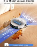 Lefant M2L Plus LiDAR Robot Vacuum and Mop, 190° PSD Obstacle Avoidance, 6000Pa Strong Suction, 75-Day Capacity, Multi-Floor Mapping, 130 Min Runtime, WiFi/Alexa/APP/iWatch - Image 5