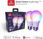 GLOBE Electric 34207 Wi-Fi Smart 10 Watt (60W Equivalent) Multicolor Changing RGB Tunable White Frosted LED Light Bulb 2-Pack, No Hub Required, Voice Activated, 2000K - 5000K, A19 Shape, E26 Base - Image 8