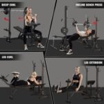 10-in-1 Olympic Weight Bench Set, 1000LBS Capacity Home Gym with Adjustable Bench Press, LAT Pulldown, Squat Rack & Leg Developer - All In One Heavy Duty Full Body Workout Equipment - Image 6