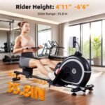 Magnetic Rowing Machine for Home, Compact Smart Rower with One-Touch Fold, 16 Levels Quiet Resistance, Bluetooth Heart Rate, 300LB Capacity, Self-Powered Design for Small Spaces - Image 6