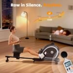 Magnetic Rowing Machine for Home, Compact Smart Rower with One-Touch Fold, 16 Levels Quiet Resistance, Bluetooth Heart Rate, 300LB Capacity, Self-Powered Design for Small Spaces - Image 8