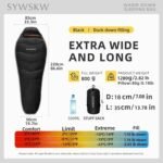 Down Sleeping Bag with Pillow for Backpacking,15℉ 5℉ 0℉ Wide Down Sleeping Bag (86.6 in x 33.5 in) for Adults,Teens,Youth Camping and Hiking Outdoor with 680FP Duck Down - Image 3