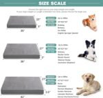 Vonabem Waterproof Dog Bed Large Medium Sized Dogs - Outdoor Orthopedic Crate Pad, Washable Pet Beds Removable Cover, Egg Crate Foam Support, Durable Anti-Slip Kennel Pads 35"x22", Gray - Image 6