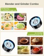 Smoothie Blender, 1100W Personal Blender for Shakes and Smoothies, Blenders and Grinder Combo for Kitchen with 2 * 22 Oz To-Go Cup and Lid for Protein Shake, Baby Food, Frozen Drink - Image 4