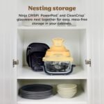 Ninja | Air Fryer | Crispi 4-in-1 Portable Cooking System | 4QT & 6 Cup Glass Containers, Crisper Plates & Storage Lids Included | Microwave, Freezer & Dishwasher Safe | Ginger Snap | FN101GD - Image 8