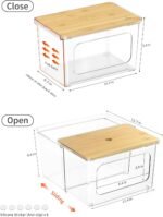Trash Bag Dispenser Holder, 2-in-1 Under Sink Organizer with Clear Acrylic Box & Bamboo Lid, Holds Large Rolls up to 100 Count, Garbage Bags Storage Container for Kitchen, Pantry, Laundry Room - Image 3