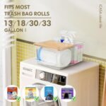 Trash Bag Dispenser Holder, 2-in-1 Under Sink Organizer with Clear Acrylic Box & Bamboo Lid, Holds Large Rolls up to 100 Count, Garbage Bags Storage Container for Kitchen, Pantry, Laundry Room - Image 5