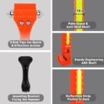 MorTime 6 Pack Car Safety Hammer Window Breaker, Car Emergency Escape Tool, Window Hammer Seat Belt Cutter - Image 3