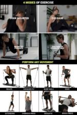 EVO Gym - Portable Home Gym Strength Training Equipment, at Home Gym | All in One Gym - Resistance Bands, Base Holds Gym Bar & Handles for Travel | Portable Gym & Home Exercise Equipment - Image 4