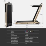 Goplus 2 in 1 Folding Treadmill, 2.25HP Superfit Under Desk Electric Treadmill, Installation-Free with Remote Control, APP Control and LED Display, Walking Jogging for Home Office - Image 8