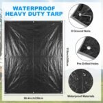 11 Pcs Outdoor Camping Set Include Tent Sleeping Bag Carry Sack Waterproof Camping Tarp Stainless Steel Mess Kit with Mug Bowls Utensils Complete Travel Set - Image 4