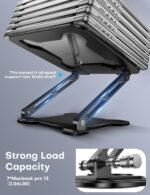 Adjustable Laptop Stand for Desk, Metal Foldable Laptop Riser, Ventilated Cooling Bracket, Ergonominc Computer Notebook Stand for Desk Compatible with 10-15.6“ Laptops - Image 5