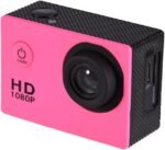 Action Camera Kit 1080P 12MP 30m Outdoor Sports Video Camera USB 2.0 Underwater Cam Full LCD Mini Camcorder with 900mAh Rechargeable Batteries and Mounting Accessories Kits(Pink) - Image 4