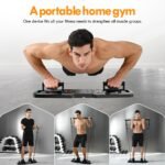 Push Up Board,Home Gym,Portable Exercise Equipment,Pilates Bar and 20 Fitness Accessories with Resistance Bands and Ab Roller Wheel,Full Body Workout at Home - Image 6