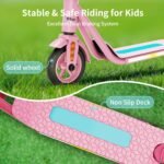 Electric Scooter for Kids Ages 6+, Bluetooth Music Speaker, 150w Hub Motor, Up to 10 mph, 60 mins Ride Time, Led Display, Colorful Lights, 4 Height Adjustable, Best Gift Ideas for Boys and Girls - Image 6
