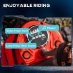 Aosom Electric Dirt Bike with Twist Grip Throttle, 24V 350W Off-Road Electric Motorcycle, Up to 15 MPH with Brake, Music Horn, Rear Suspension for Ages 13+ Years, Red - Image 7