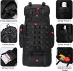 70L Camping Hiking Backpack with Rain Cover, Waterproof Molle Rucksack for Men, Backpacking Backpack for Trekking Climbing Outdoor - Image 4
