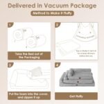 EHEYCIGA Memory Foam Dog Bed Medium Sized Dogs, Waterproof Dog Bed Orthopedic with Washable Removable Cover, Non-Slip Pet Bed Couch for Crate, 30x20x6 Inches, Grey - Image 7