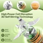 Blender, Blenders for Kitchen with 68Oz. Pitcher and 20Oz. To-go Cup, Countertop Blender for Smoothies, Ice Crushing, Frozen Fruits - Image 3