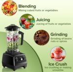 Blender, Blenders for Kitchen with 68Oz. Pitcher and 20Oz. To-go Cup, Countertop Blender for Smoothies, Ice Crushing, Frozen Fruits - Image 4