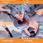 24 Pack Vacuum Storage Bags with Electric Pump, (5 Jumbo, 5 Large, 5 Medium, 5 Small, 4 Roll Up Bags) Space Saver Bag for Clothes, Mattress, Blanket, Duvets, Pillows, Comforters,Travel - Image 5