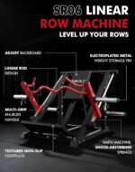 Mikolo Linear Row Machine, Rowing Machine for Home with Plate-Loaded Smith Row, Linear Bearing Back Workout Equipment for Home Gym - Image 8
