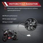 Motorcycle Radiator Cooling Fan, Motorcycle Oil Cooler Water Cooler Electric Cooling Fan for Honda Yamaha Kawasaki Suzuki ATV Motorcycle Dirt Bike Motocross 150-250cc, 4 inch - Image 3
