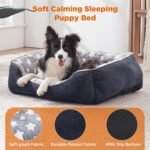 GASUR Small Dog Beds Small Size Dogs, Rectangle Washable Dog Bed, Orthopedic Dogs Sofa Bed, Pet Cuddler Anti-Slip Bottom, Soft Calming Sleeping Warming Puppy Bed (S (20"x 19"x 6"), Black) - Image 3
